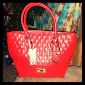 BORSANI FIRENZE  BAG! Red Quilted!NWT!